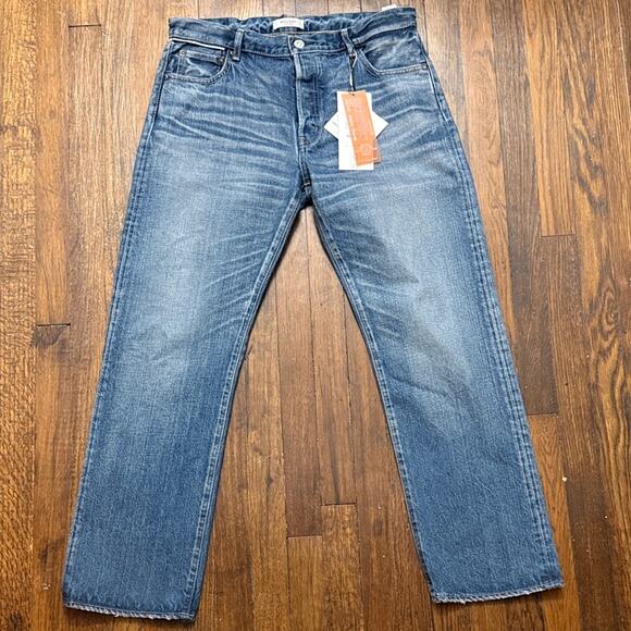 Moussy Vintage Straight Jeans Button Fly 30 Made in Japan New - Picture 3 of 5